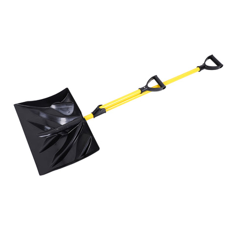 Strain-Reducing Snow Shovel | Yellow | 18-Inch | Spring Assisted Handle *