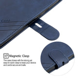 For Samsung A51/A71/M30S Case Soft Leather Cover with Denim Texture Precise Cutouts Wallet Design Buckle Closure Smartphone Shell  blue