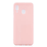 For HUAWEI Y9 2019 Lovely Candy Color Matte TPU Anti-scratch Non-slip Protective Cover Back Case Light pink