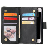 For iPhone 6 / 6S iPhone 6 plus / 6S plus iPhone 7 / 8 iPhone 7 plus / 8 plus Smart Phone Cover Coin Pocket with Cards Bracket Zipper Phone PU Leather Case Phone Cover  iPhone 7 / 8