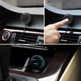 JRBC01 Bluetooth 4.0 Hands Free Car Kit with NFC Function +3.5mm AUX Receiver Music Aux Speakerphone 2.1A USB Car Charger black