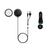 JRBC01 Bluetooth 4.0 Hands Free Car Kit with NFC Function +3.5mm AUX Receiver Music Aux Speakerphone 2.1A USB Car Charger black