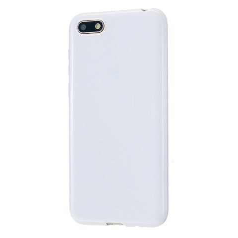 For HUAWEI Y5 2018/2019 TPU Phone Case Simple Profile Delicate Finish Cellphone Cover Full Body Protection Milk white