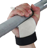 Hand Grip Synthetic Leather Gymnastics Palm Guard Protectors Glove Pull Up Bar Weight Lifting Glove S gray