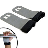 Hand Grip Synthetic Leather Gymnastics Palm Guard Protectors Glove Pull Up Bar Weight Lifting Glove M grey