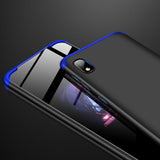 For Samsung A10 Ultra Slim PC Back Cover Non-slip Shockproof 360 Degree Full Protective Case Blue black blue