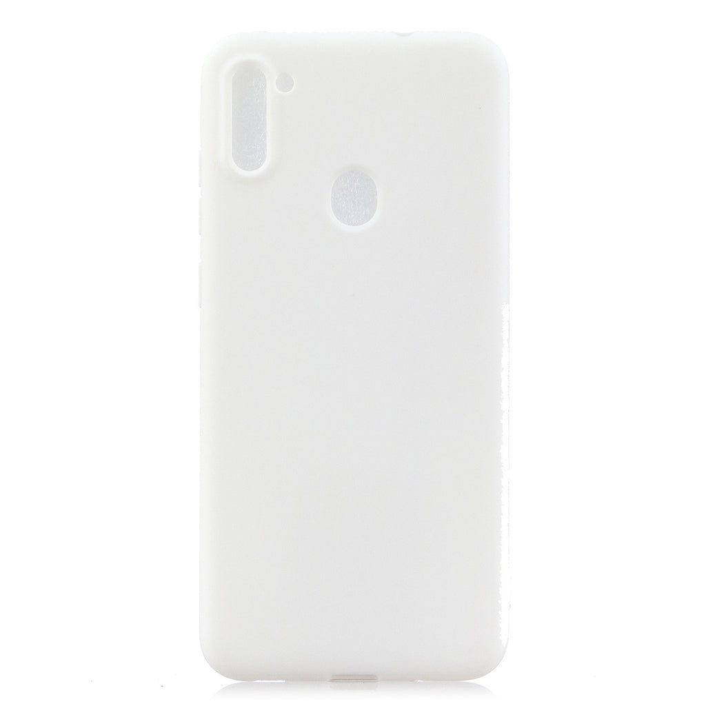 For Samsung A01/ A11/A21/A41/A51/A71/A81/A91 Mobile Phone Case Lovely Candy Color Matte TPU Anti-scratch Non-slip Protective Cover Back Case 2 white