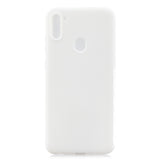 For Samsung A01/ A11/A21/A41/A51/A71/A81/A91 Mobile Phone Case Lovely Candy Color Matte TPU Anti-scratch Non-slip Protective Cover Back Case 2 white