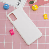 For Samsung A01/ A11/A21/A41/A51/A71/A81/A91 Mobile Phone Case Lovely Candy Color Matte TPU Anti-scratch Non-slip Protective Cover Back Case 2 white