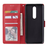 For OPPO F11 Wallet-type PU Leather Protective Phone Case with Buckle & 3 Card Position red