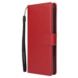 For OPPO F11 Wallet-type PU Leather Protective Phone Case with Buckle & 3 Card Position red