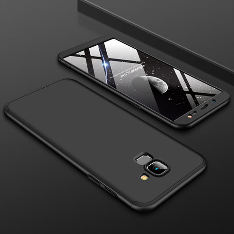 For Samsung J6 2018/on 6 Ultra Slim 360 Degree Non-slip Shockproof Full Protective Case black