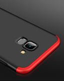 For Samsung J6 2018/on 6 Ultra Slim 360 Degree Non-slip Shockproof Full Protective Case Red black red