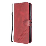 For Redmi Note 8T/Redmi 8/Redmi 8A Case Soft Leather Cover with Denim Texture Precise Cutouts Wallet Design Buckle Closure Smartphone Shell  red