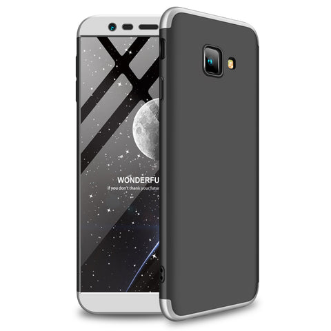 For Samsung J4 Plus/ J4 Prime 3 in 1 360 Degree Non-slip Shockproof Full Protective Case Silver black silver_Samsung J4 Plus/ J4 Prime