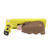 For HUAWEI Y6 2019 Y7 2019 Y9 2019 Cartoon Full Protective TPU Mobile Phone Cover with Mini Coin Purse+Cartoon Hanging Lanyard 1 yellow brown bear