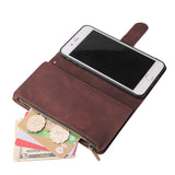 For iPhone 6 / 6S iPhone 6 plus / 6S plus iPhone 7 / 8 iPhone 7 plus / 8 plus Smart Phone Cover Coin Pocket with Cards Bracket Zipper Phone PU Leather Case Phone Cover  iPhone 7 plus / 8 plus