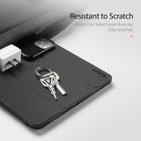 DUX DUCIS for iPad Pro 12.9 2020 Fall Resistant Smart Stay Cover Leather Protective Case with Pen Holder  black