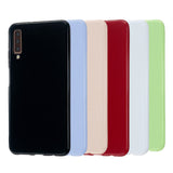 For Samsung A7 2018/A920 Smartphone Case Soft TPU Precise Cutouts Anti-slip Overal Protection Cellphone Cover  Rose red