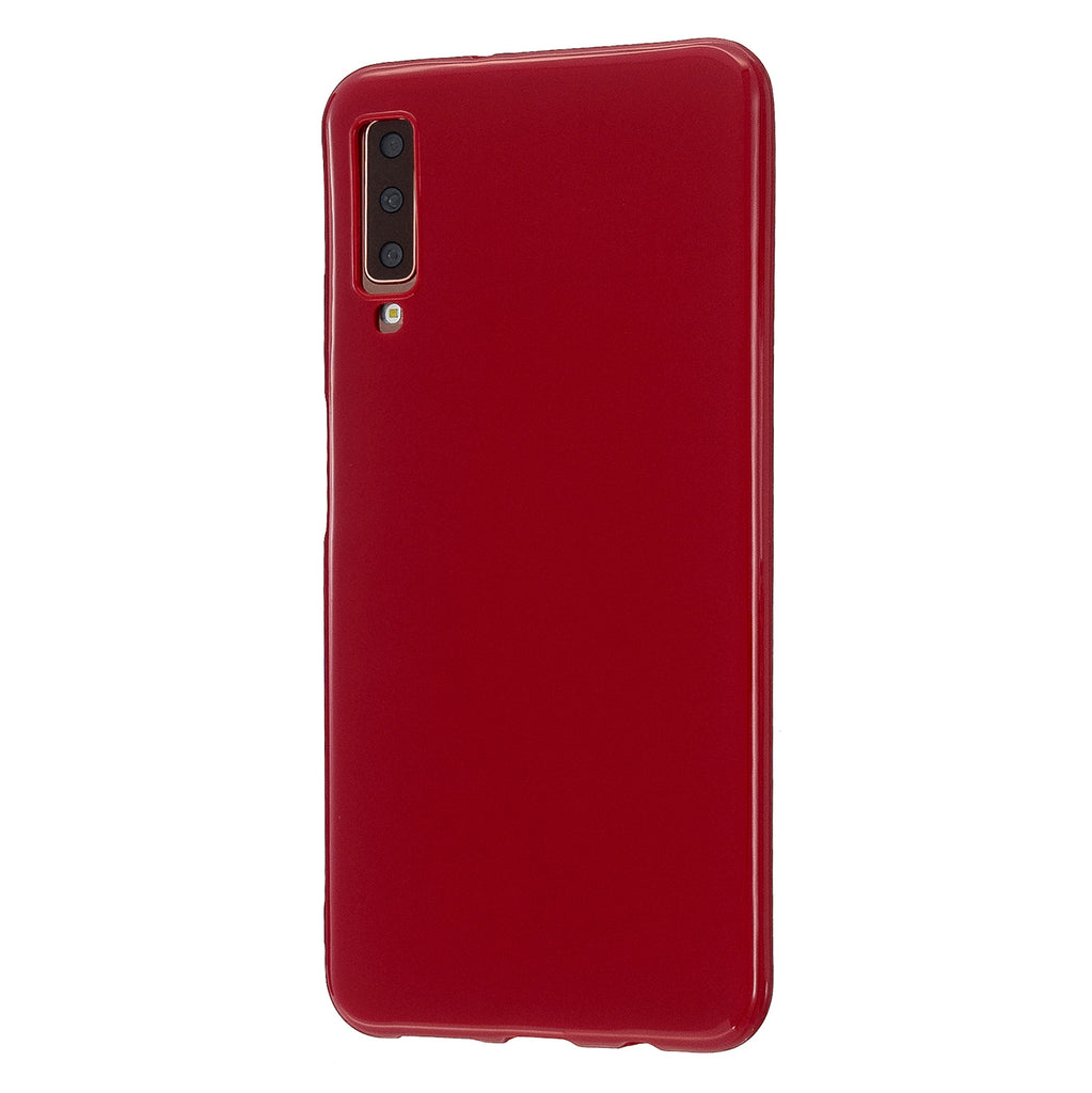 For Samsung A7 2018/A920 Smartphone Case Soft TPU Precise Cutouts Anti-slip Overal Protection Cellphone Cover  Rose red