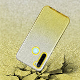 For OPPO Realme 5/Realme 5 Pro/A5 2020/A9 2020/A52/A92 Phone Case Gradient Color Glitter Powder Phone Cover with Airbag Bracket yellow