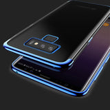 For Samsung Galaxy Note 9 Shockproof Plating Hybrid Clear Slim Bumper Case Cover