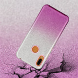 for HUAWEI P20 LITE/P30 LITE/P40 LITE/Nova6SE/Nova 7i Phone Case Gradient Color Glitter Powder Phone Cover with Airbag Bracket purple