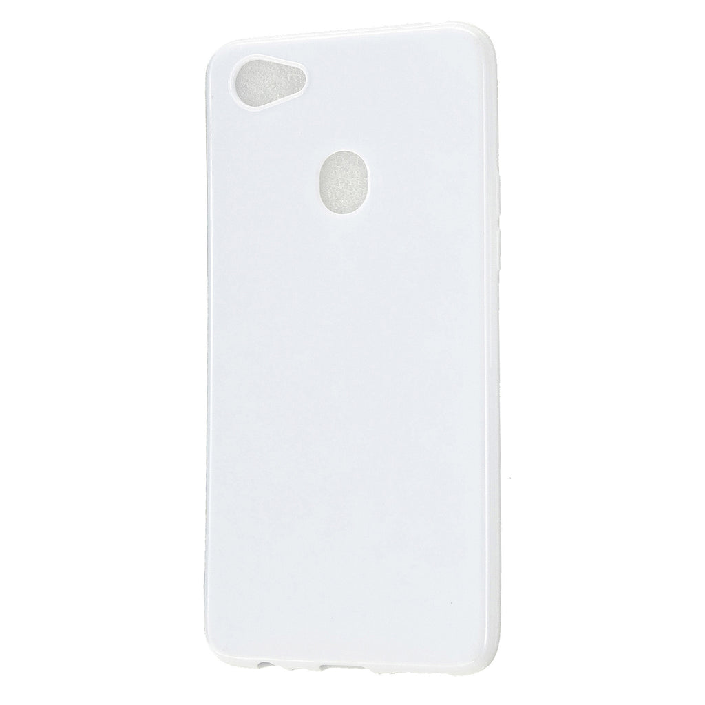 For OPPO F5/F7 Cellphone Cover Soft TPU Mobile Phone Case Screen Protector with Shock Absorption Technology Milk white