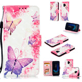 For Samsung J2 pro 2018 3D Coloured Painted PU Magnetic Clasp Wallet Phone Case with Bracket Lanyard Jingle cat