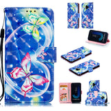 For Samsung J2 pro 2018 3D Coloured Painted PU Magnetic Clasp Wallet Phone Case with Bracket Lanyard Jingle cat