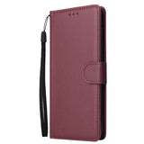 For Samsung A30/A20 Flip-type Leather Protective Phone Case with 3 Card Position Buckle Design Phone Cover  black