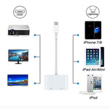 Projector Converter Adapter for IPhone 8-pin to HDMI Cable white