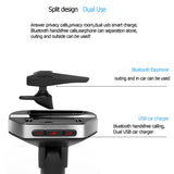 Car Bluetooth MP3 Player Double USB Smart Quick Charge  black