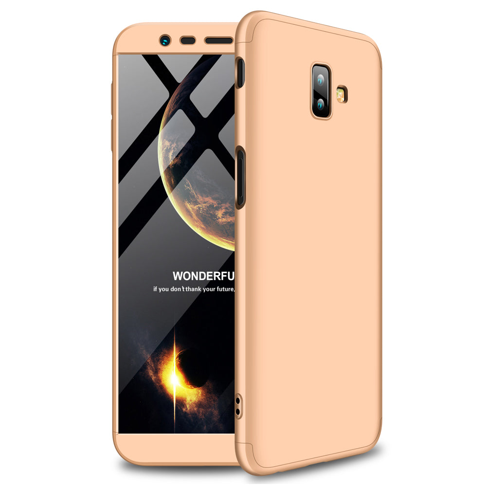 For Samsung J6 Plus/ J6 Prime 3 in 1 360 Degree Non-slip Shockproof Full Protective Case Gold_Samsung J6 Plus/ J6 Prime