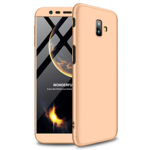 For Samsung J6 Plus/ J6 Prime 3 in 1 360 Degree Non-slip Shockproof Full Protective Case Gold_Samsung J6 Plus/ J6 Prime