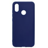 For HUAWEI Y6 2019 Lovely Candy Color Matte TPU Anti-scratch Non-slip Protective Cover Back Case Navy