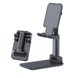 Telescopic Folding Mobile Phone Bracket Aluminum Alloy Flat Universal Tablet Desktop Stand white