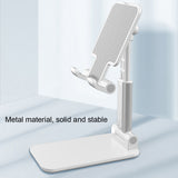 Telescopic Folding Mobile Phone Bracket Aluminum Alloy Flat Universal Tablet Desktop Stand black