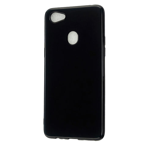 For OPPO F5/F7 Cellphone Cover Soft TPU Mobile Phone Case Screen Protector with Shock Absorption Technology Bright black