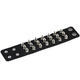 Gothic Delicate Cuspidal Spikes Rivet Leather Bracelets Punk Bracelet for Women Men  purple