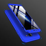 For Samsung J4 Plus/ J4 Prime 3 in 1 360 Degree Non-slip Shockproof Full Protective Case blue_Samsung J4 Plus/ J4 Prime