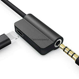 For iPhone 8/8 Plus AUX Adapter and Charge Cable (Headphone Adapter+Charger) black
