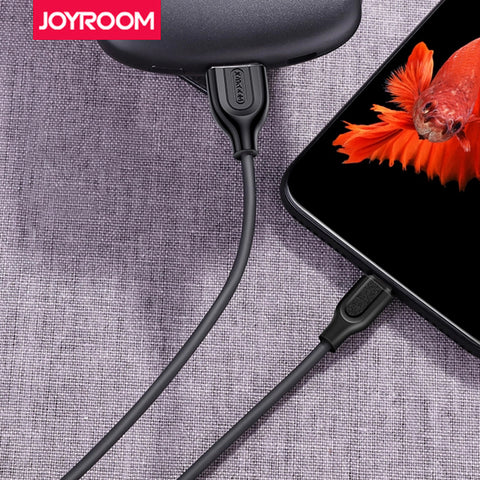 JOYROOM S-L352 2.4A Output Charging Charger Data Sync Micro USB Data Cable - white Type-C