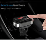 Car Bluetooth MP3 Player Double USB Smart Quick Charge  black