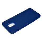 for Samsung A6 2018 Lovely Candy Color Matte TPU Anti-scratch Non-slip Protective Cover Back Case Navy