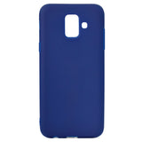 for Samsung A6 2018 Lovely Candy Color Matte TPU Anti-scratch Non-slip Protective Cover Back Case Navy