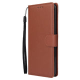 For OPPO F11 Wallet-type PU Leather Protective Phone Case with Buckle & 3 Card Position brown