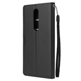 For OPPO F11 Wallet-type PU Leather Protective Phone Case with Buckle & 3 Card Position black