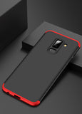 For Samsung A6 Plus 2018 Ultra Slim 360 Degree Non-slip Shockproof Full Protective Case black