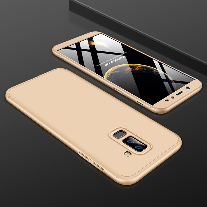 For Samsung A6 Plus 2018 Ultra Slim 360 Degree Non-slip Shockproof Full Protective Case Gold